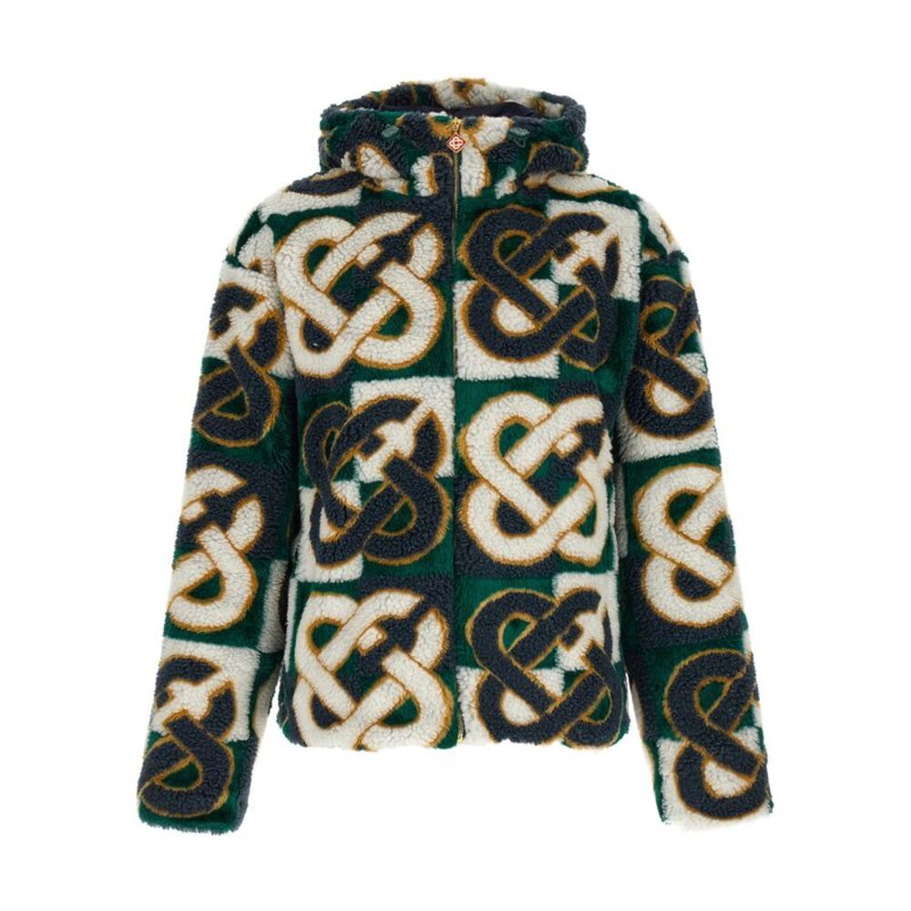 Casablanca Men 'Monogram' Intarsia Fleece Jacket